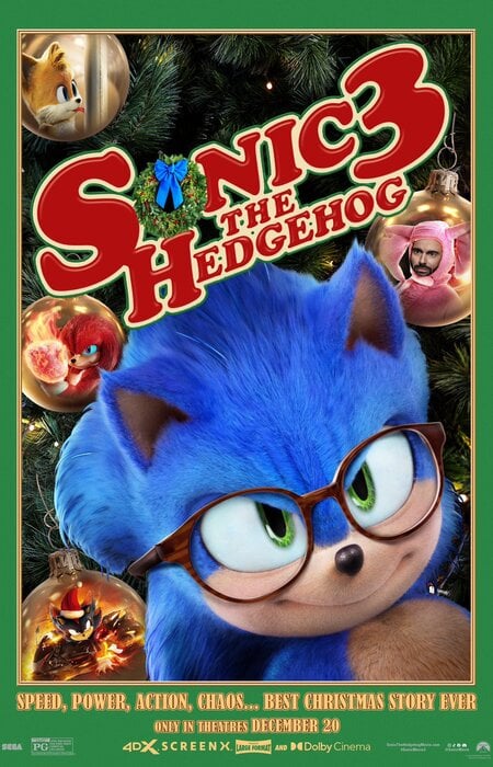 Sonic the Hedgehog 3 Christmas poster