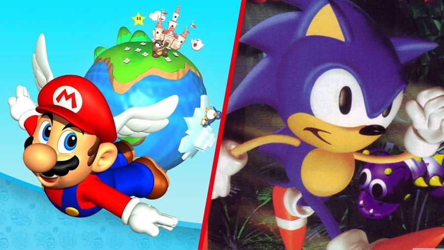 Mario 64 und Sonic 3D Blast-Cover