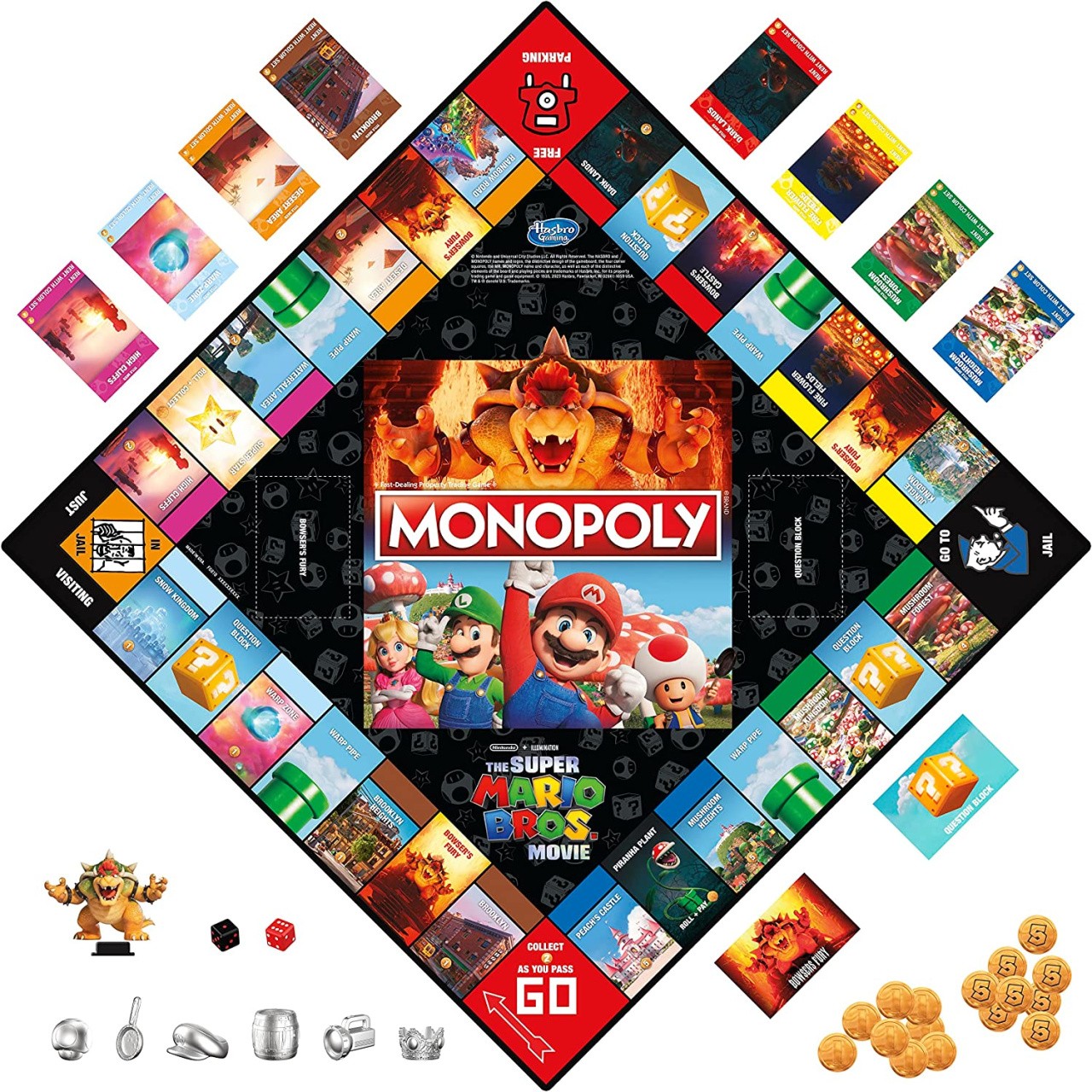 Hasbro Monopoly Super Mario Bros. Film Edition – Gioco Da Tavolo Per Bambini, Colleziona Monete, Versione Tedesca
