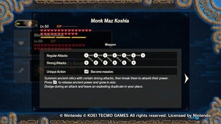 Monk Maz Koshia Weapons