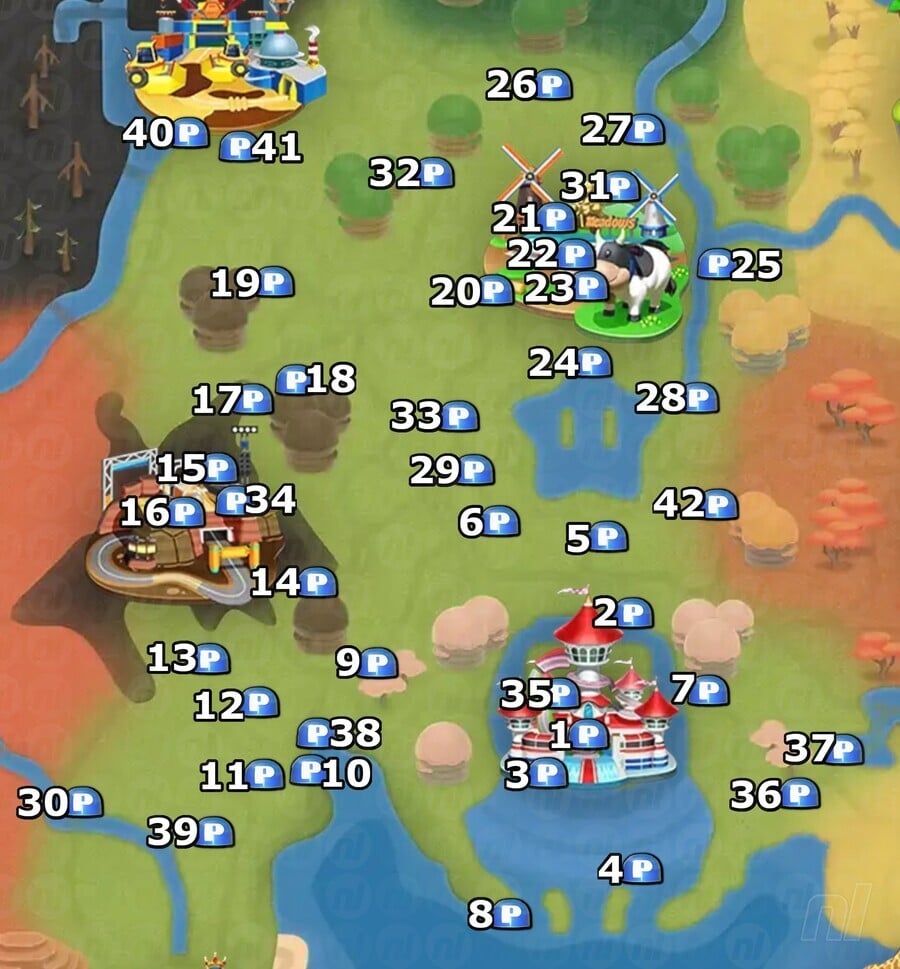 Central Region Map P Switches Mario Kart World