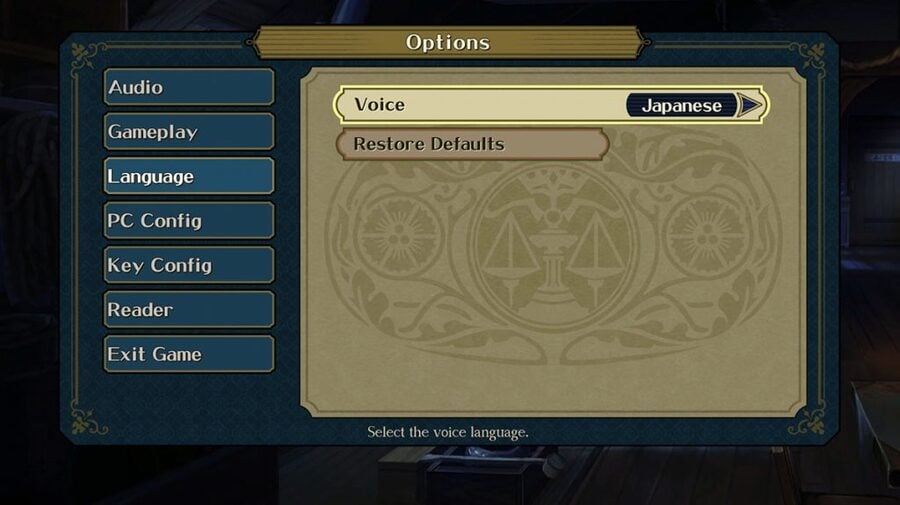 Voice options