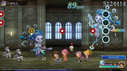 Field Stages, Battle Stages, and Party Building — all of the Theatrhythm ingredients