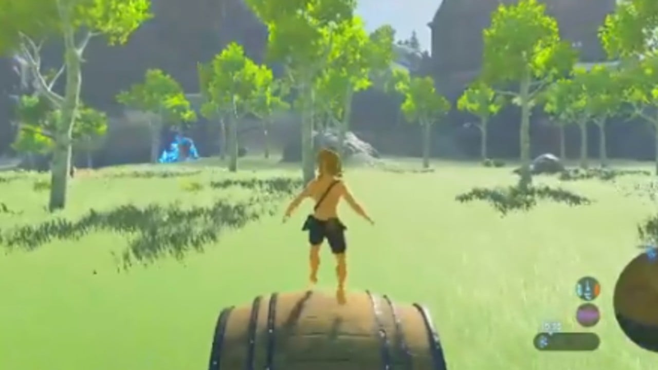 Aléatoire: Saviez-vous que Link peut rouler sur des barils géants dans Zelda: Breath of the Wild?