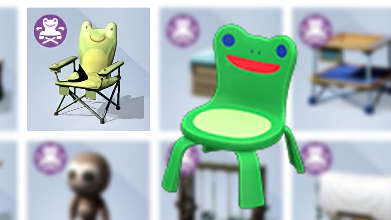 Aleatorio: ¿Los Sims copiaron Animal Crossing: la silla Froggy de New Horizons?