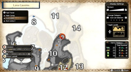 Lava Caverns Sub-Camp 1 Map