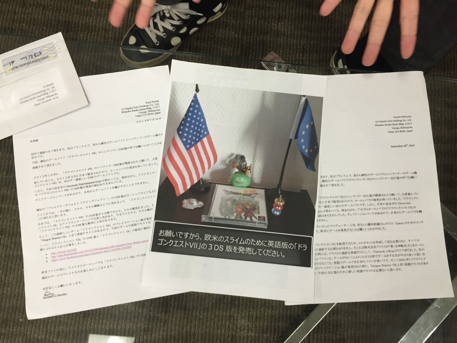 Letters received by the Square-Enix offices