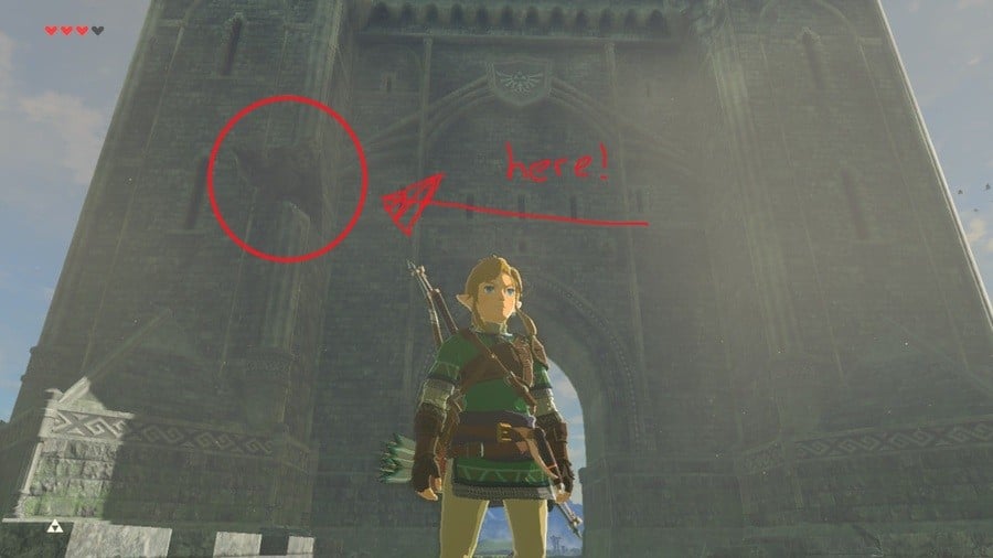 There is a small visual glitch on the Bridge of Hylia. What does it do to Link?