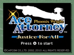 Phoenix Wright: Ace Attorney - Justice For All Cover