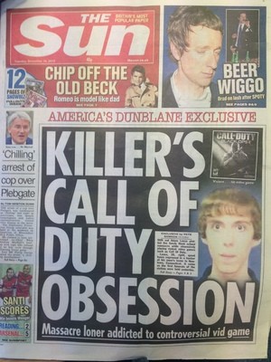 The cover of today's edition of The Sun