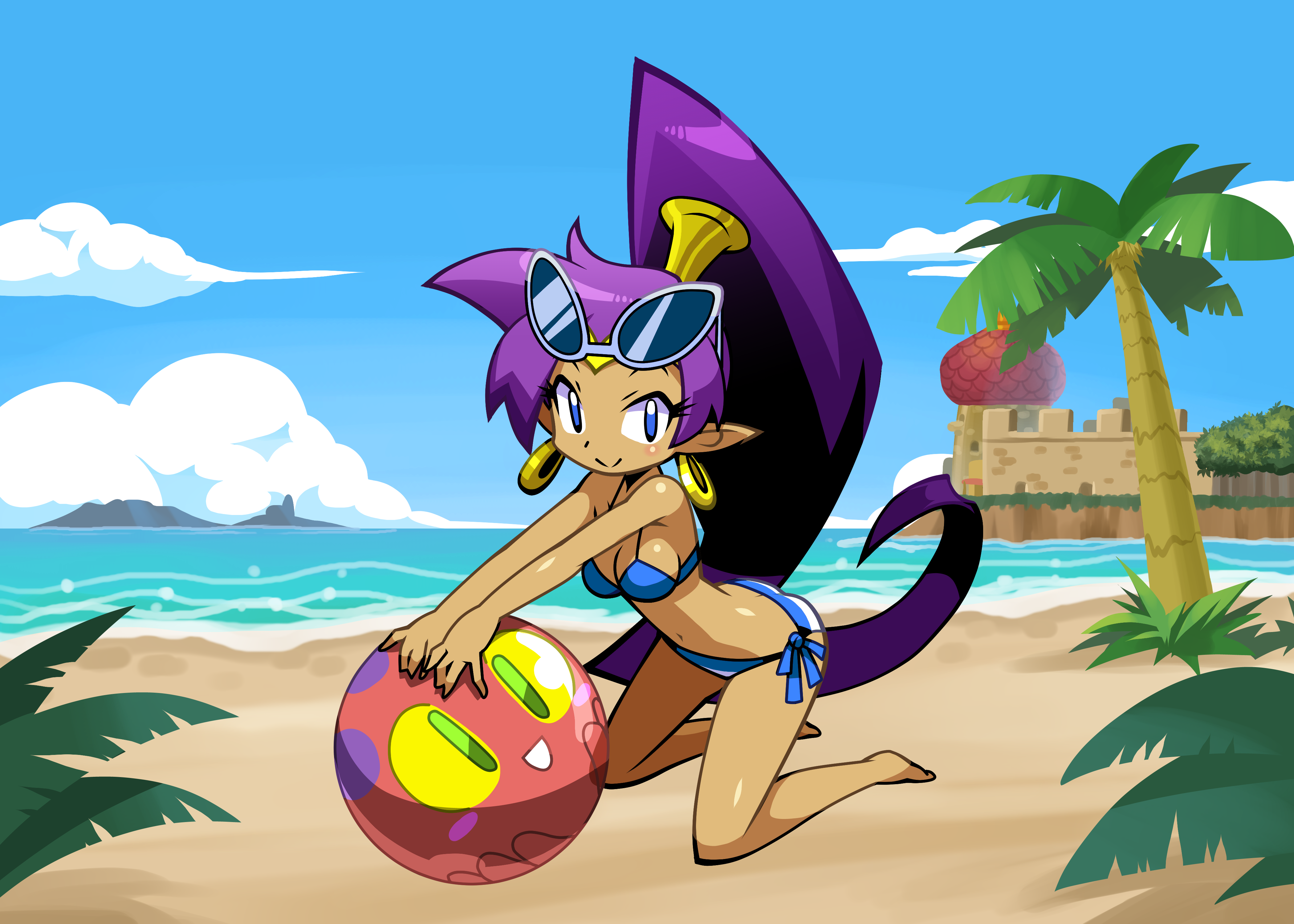 She plays mostly the same as Shantae, with moves such as a sword swipe repl...