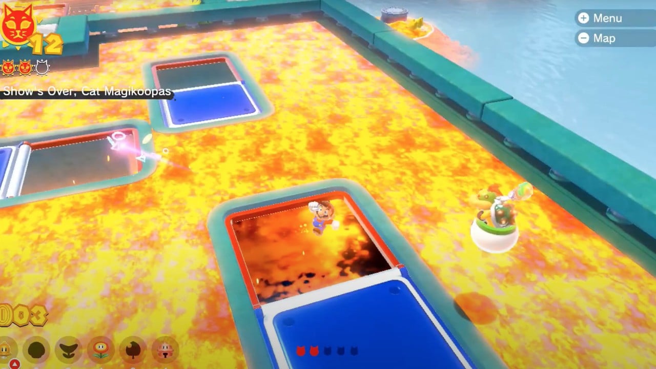 Random: Modder turns the floor into lava in Super Mario 3D World + Bowser Fury