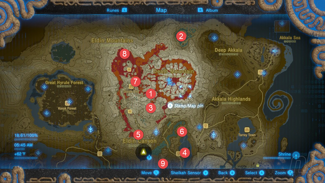 All The Legend of Zelda Breath of the Wild Shrine locations