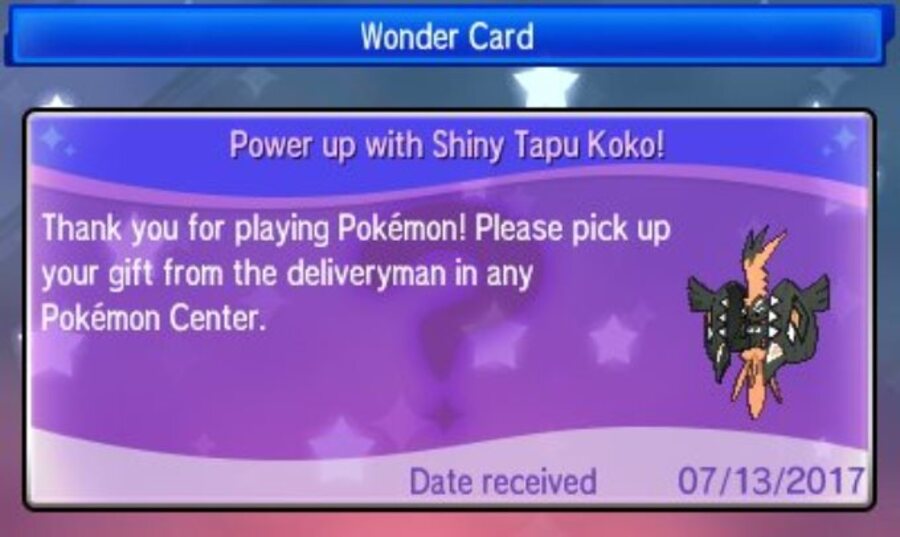 Pokemon Sun and Moon players can now grab their very own Shiny Tapu Koko