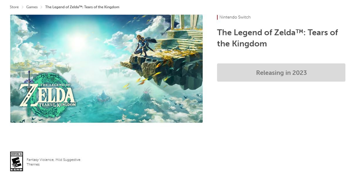 Legend of Zelda Tears of the Kingdom Age Rating and Review - News