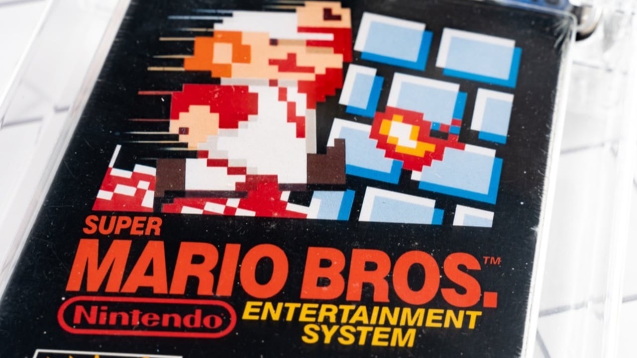 A rare mint copy of Super Mario Bros for the NES breaks records