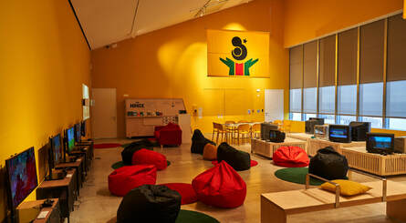 "I was saying it as a gamer. It’s pretty simple, throw some games in there, make it comfortable and there you go!" - The Gaming Room at the Wayfinder exhibition