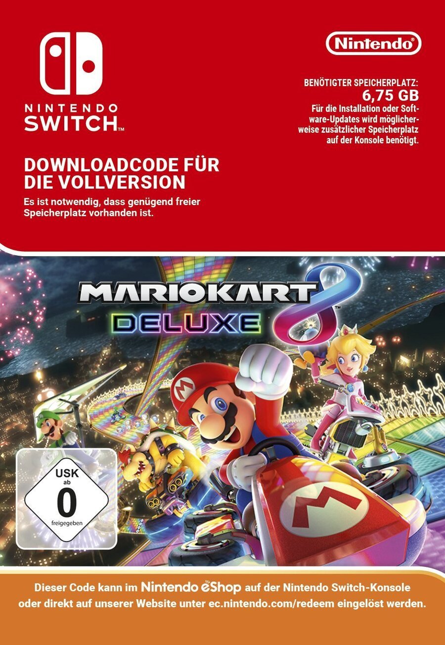 Mario Kart 8 Deluxe Replacement Cover & Case: Double-sided Insert