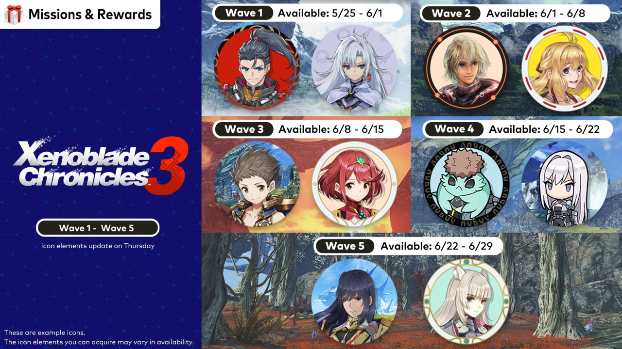 Switch Online's 'Missions & Rewards' Adds Xenoblade Chronicles 3 Icons |  Nintendo Life