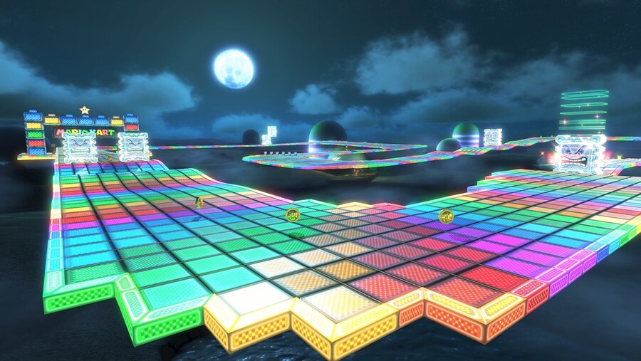 Wii U MK8 SNESRainbow Road A