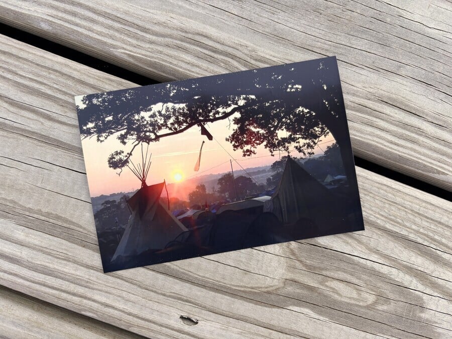 Glastonbury sunset photo