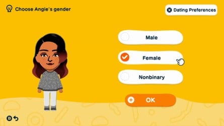 Tomodachi Life: Living The Dream gender options