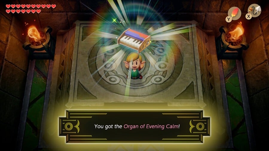 Link claims the Organ of Evening Calm