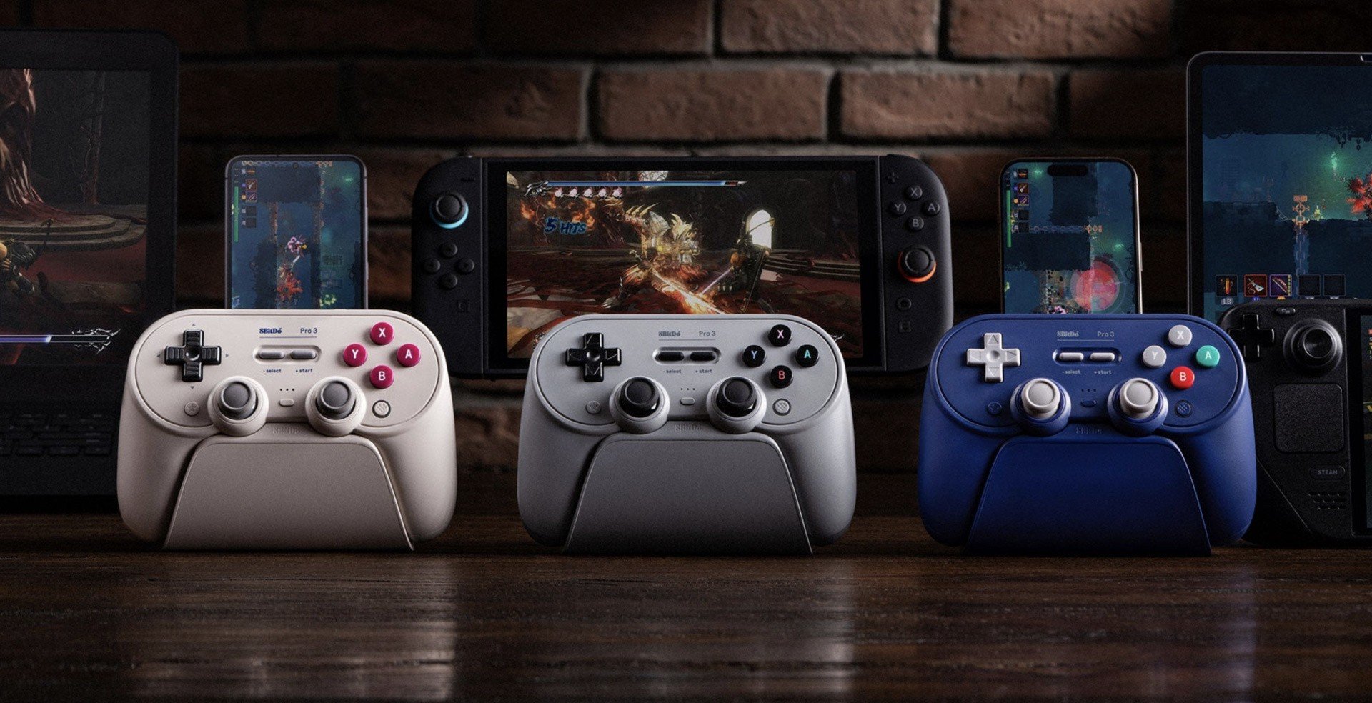 8BitDo’s ‘Pro 3’ Controller Boasts Magnetic ABXY Buttons And A Charging Dock