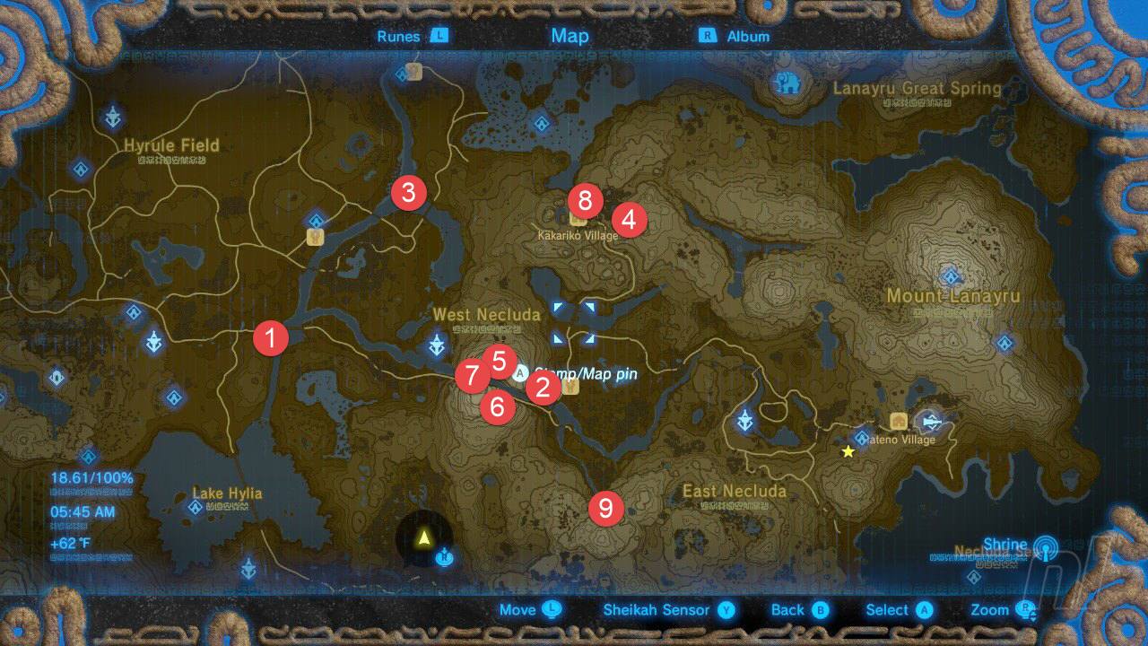 Zelda Breath Of The Wild All Shrine Locations And Maps Nintendo Life