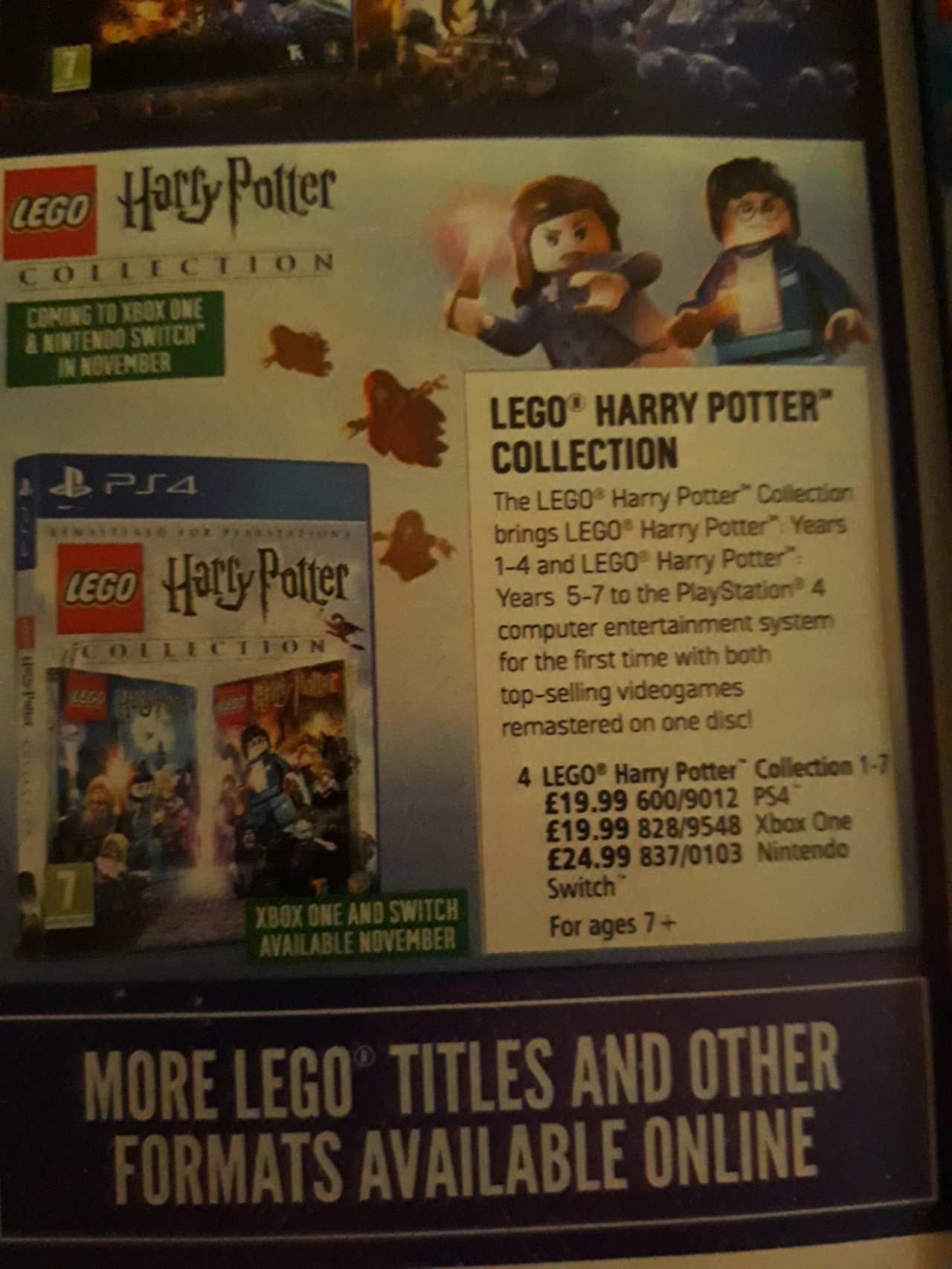 LEGO Harry Potter Collection (PS4 Playstation 4) Years 1-4 and