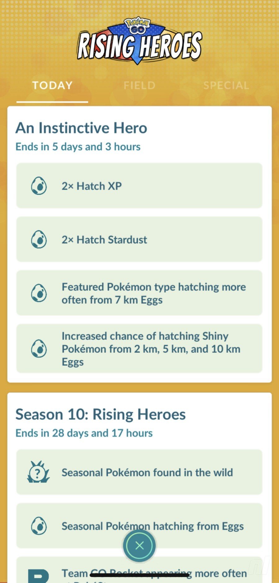 Pokemon Go Trainer Club Reward Timed Research tasks & rewards