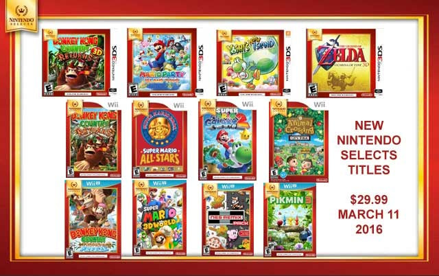 The nintendo selects began in 1996 as player's choice for Super Nintendo  and Game Boy and ended with the wii u and 3ds after they introduced the  official nintendo seal of quality 