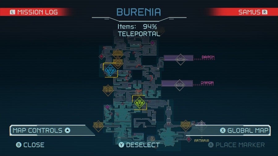 Metroid Dread Burenia Teleporter Locations