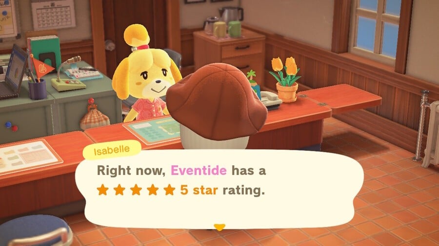 5 star rating from Isabelle in island evaluation results