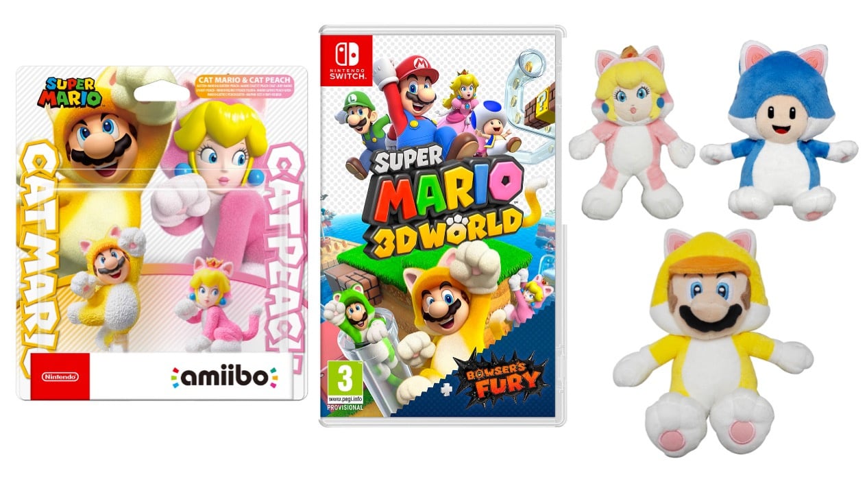 Cat Mario and Cat Peach amiibo are now available to pre-order