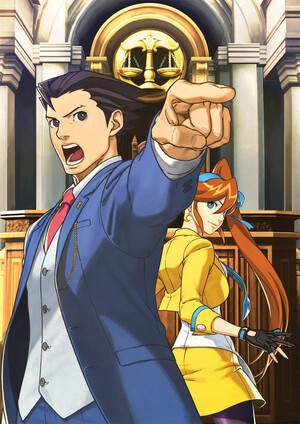 Phoenix Wright with new sidekick Kokone Kizuki