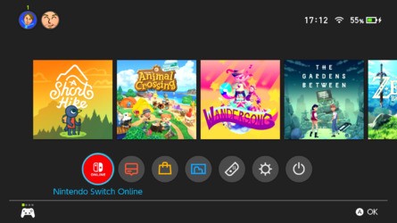 Nintendo Switch Home Menu NSO Applet