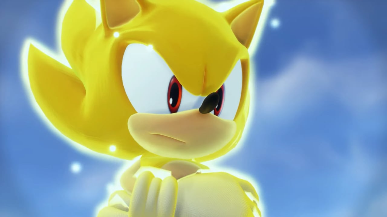 Modern Super Sonic the Hedgehog with Super Ring