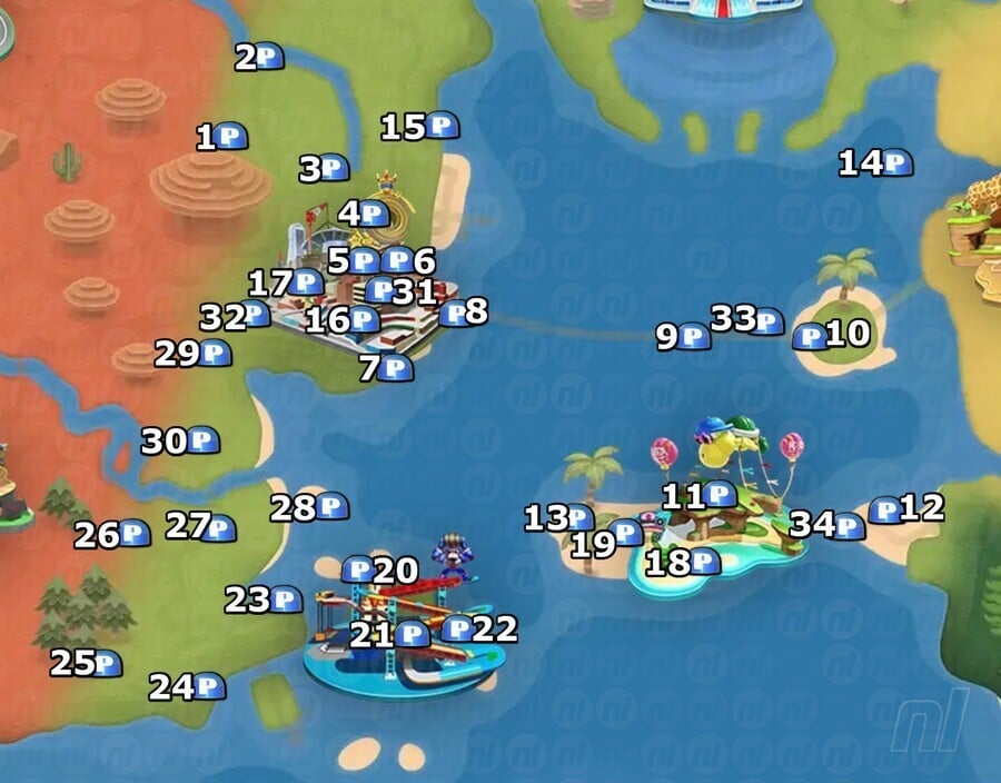 South Sea Region Map P Switches Mario Kart World