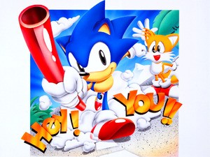 Early Sonic artwork was certainly attention grabbing.