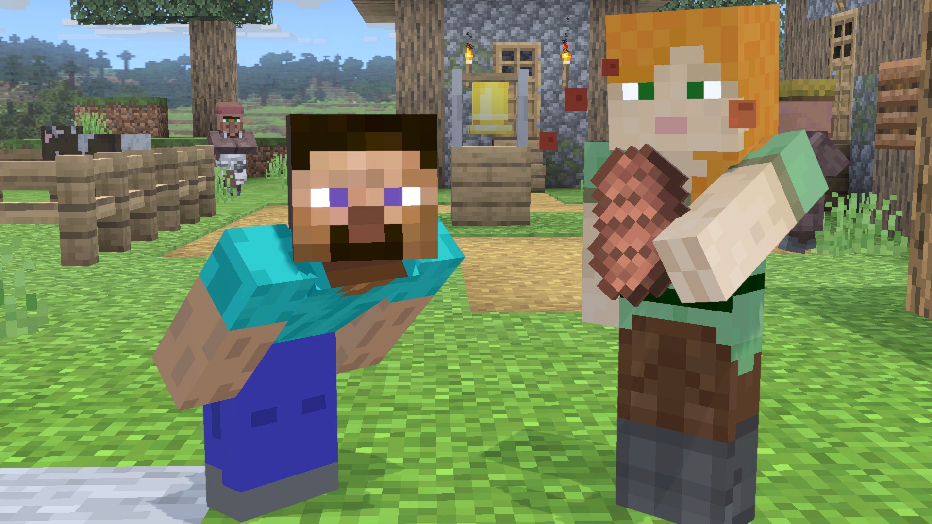 steve and alex from minecraft