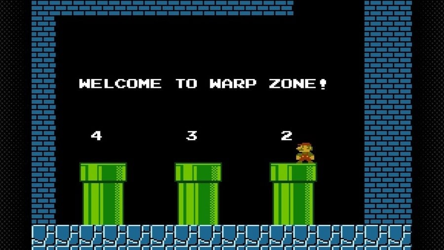 The Warp Zone as seen in Super Mario Bros.