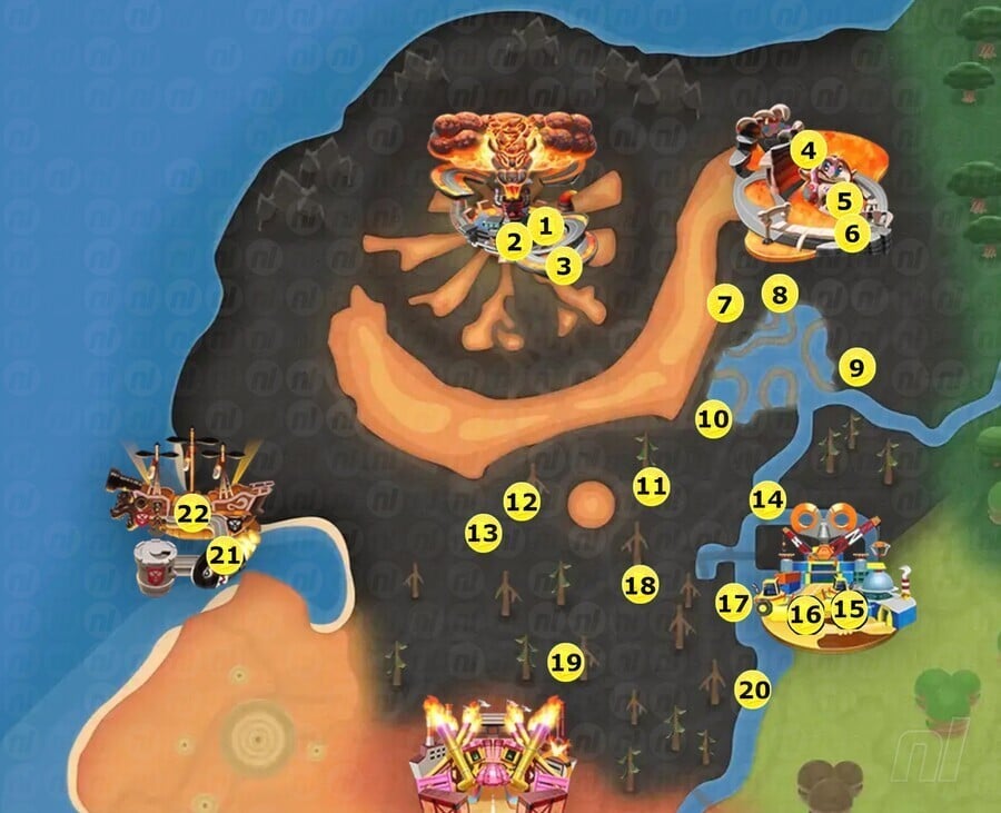 Lava Region map Peach Medallions