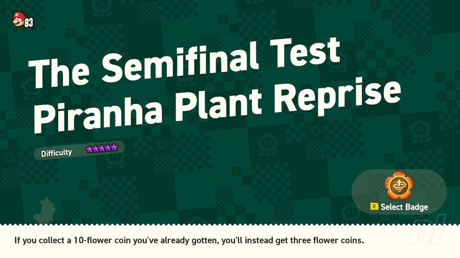 Super Mario Bros. Wonder: Special World - The Semifinal Test - Piranha Plant Reprise 1