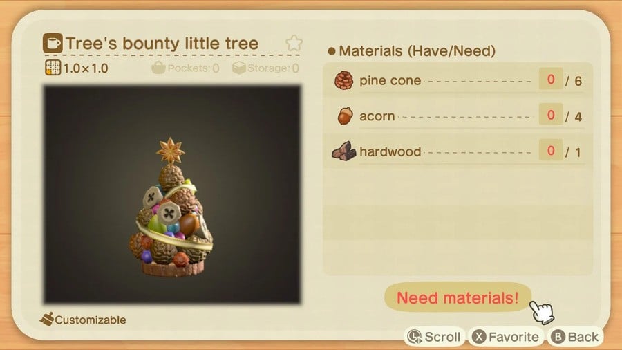 Animal Crossing New Horizons Trees Bounty Little Tree