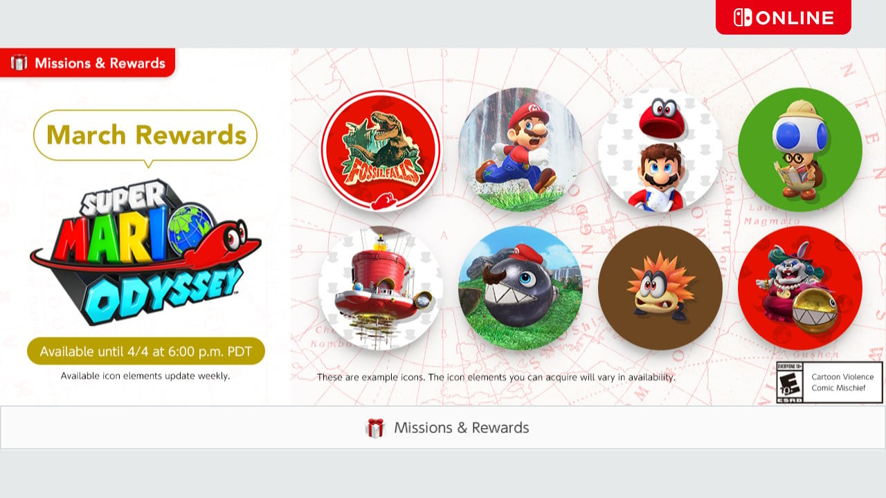 Another batch of Mario Odyssey Switch icons takes us to the moon