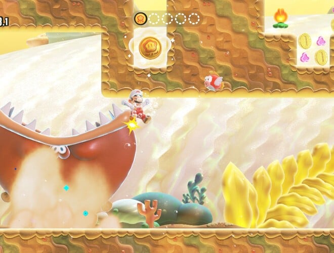 Super Mario Bros. Wonder Walkthrough: Petal Isles - Leaping Smackerel 8