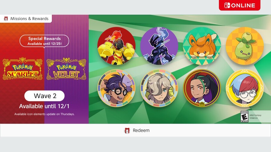 Pokémon Scarlet and Violet Icons Nintendo Switch Online