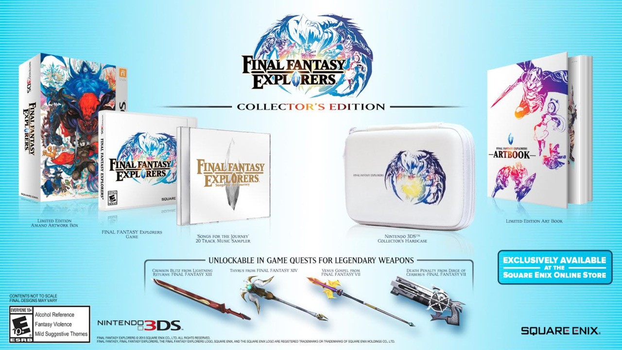 Square Enix Confirms Details Of Gorgeous Final Fantasy Explorers Collectors Edition Nintendo Life