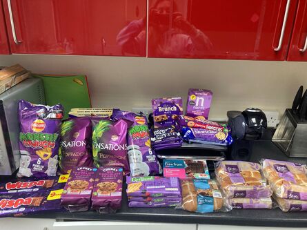 To support Purple Day, Playtonic encouraged everyone to wear something purple, join them for their regular Let's Chat walk, and then enjoy some purple-themed treats!